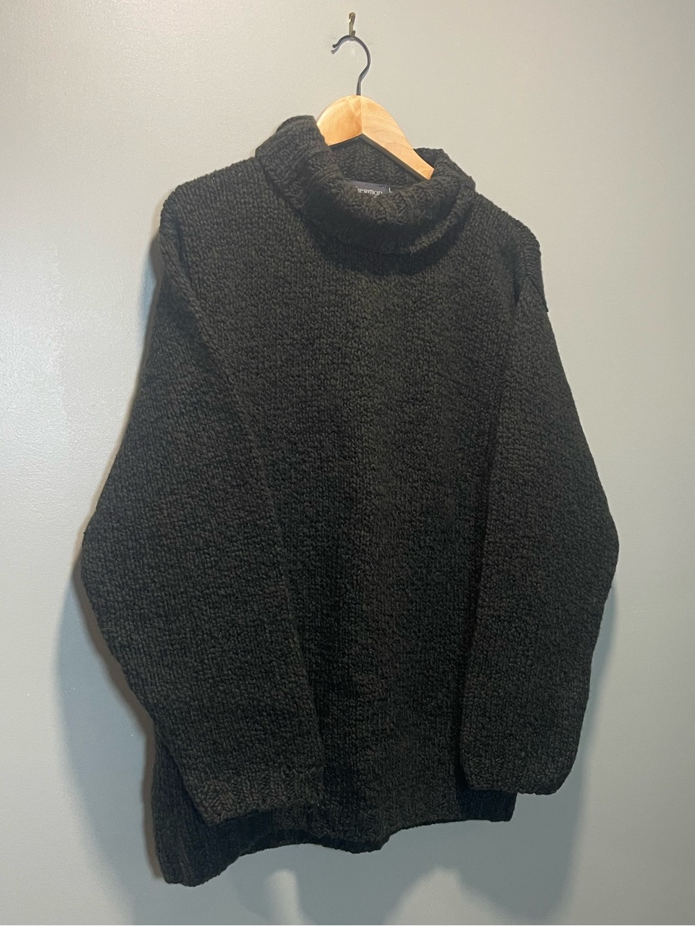 Classic Men's Black Turtleneck Sweater